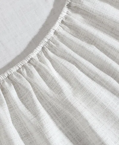 Vera Wang Printed Sateen T300 4-pc. Sheet Set, Queen In White