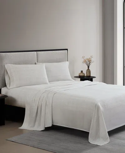 Vera Wang Printed Sateen T300 4-pc. Sheet Set, Queen In White