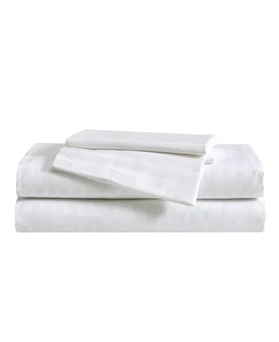 Vera Wang Solid Dobby Stripe T290 4-pc. Sheet Set, King In White