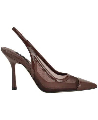 Nine West Women's Jermain Slingback Dress Pumps In Brown