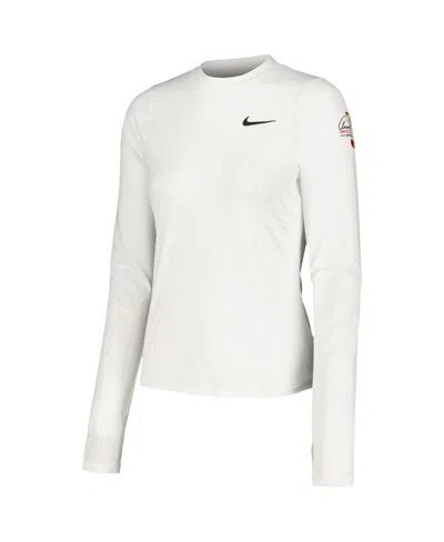 Nike Women's White Arnold Palmer Invitational Uv Victory Printed Performance Long Sleeve Top In White