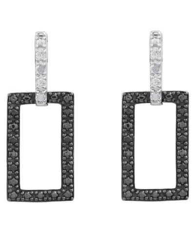 Macy's Diamond Post Back Earrings (1/6 Ct. T.w.) In Sterling Silver In Silver