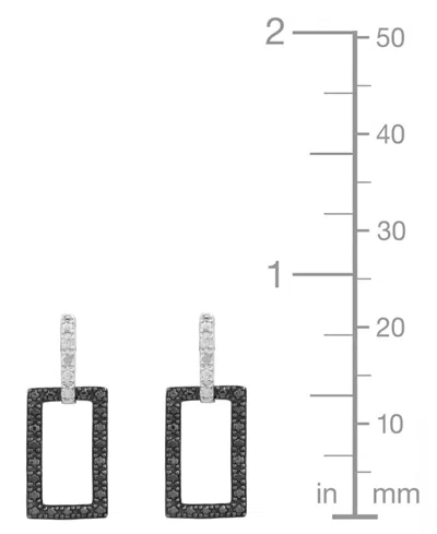 Macy's Diamond Post Back Earrings (1/6 Ct. T.w.) In Sterling Silver In Silver