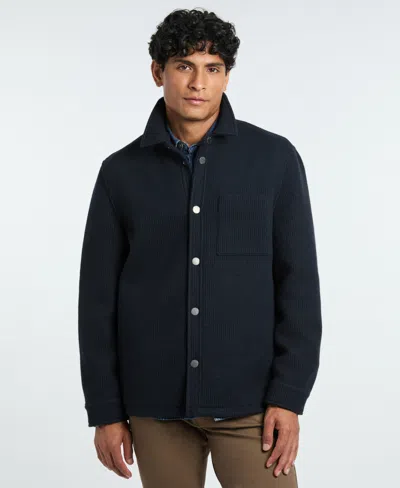 Ted By Ted Baker Men's Fully Lined Knit Shirt Jacket In Blue
