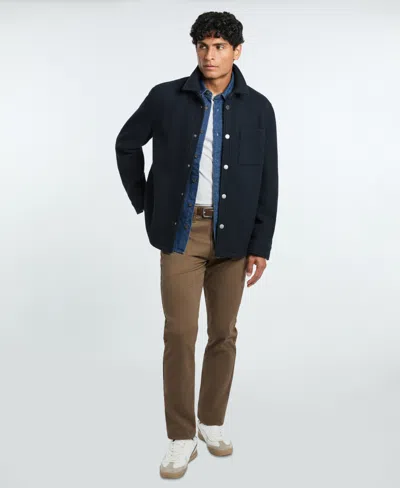 Ted By Ted Baker Men's Fully Lined Knit Shirt Jacket In Blue