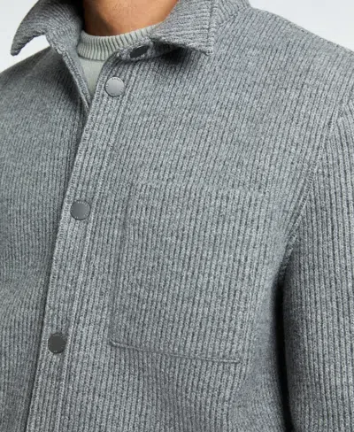 Ted By Ted Baker Men's Fully Lined Knit Shirt Jacket In Gray