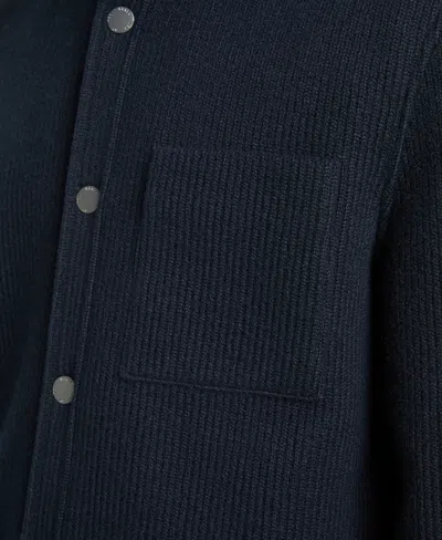 Ted By Ted Baker Men's Fully Lined Knit Shirt Jacket In Blue