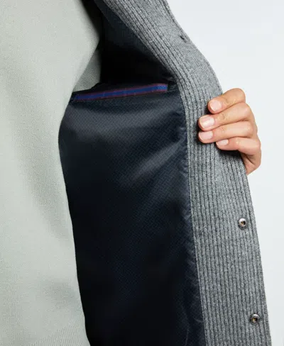 Ted By Ted Baker Men's Fully Lined Knit Shirt Jacket In Gray