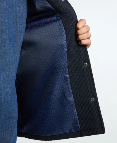 Ted By Ted Baker Men's Fully Lined Knit Shirt Jacket In Blue