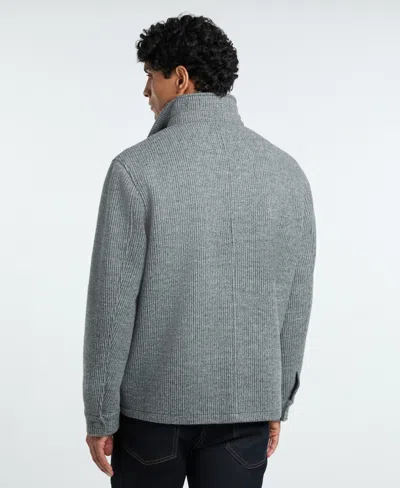 Ted By Ted Baker Men's Fully Lined Knit Shirt Jacket In Gray