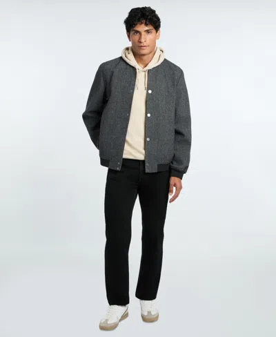 Ted By Ted Baker Men's Herringbone Bomber Jacket In Gray