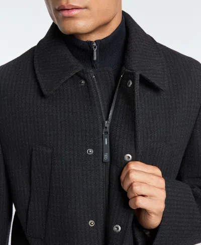 Ted By Ted Baker Men's Car Coat With Handwarmer Pockets In Black