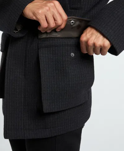 Ted By Ted Baker Men's Car Coat With Handwarmer Pockets In Black