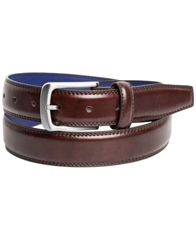 Nick Graham Men's Classic Core Belt With Double Stitching In Brown