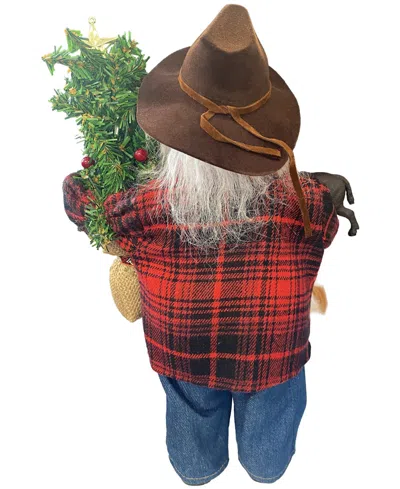 Santa's Workshop 15" Home On The Range Claus In Multi