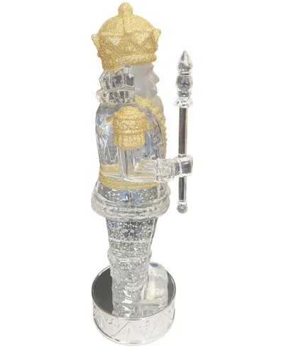Santa's Workshop 13" Nutcracker Glitter Globe In Transparent