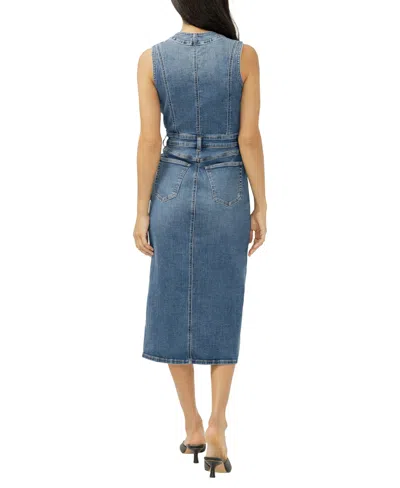 Silver Jeans Co. Women's Denim Vest Midi Dress In Blue