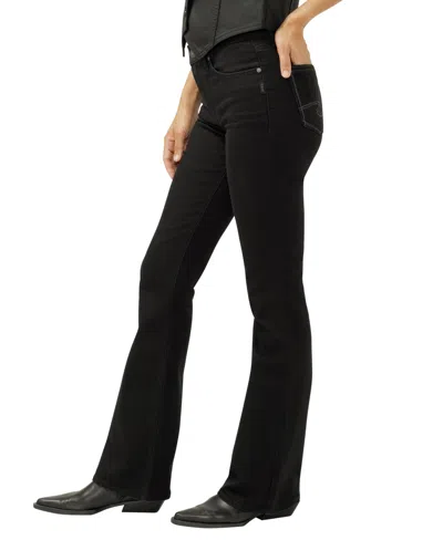 Silver Jeans Co. Women's Avery High Rise Curvy Fit Bootcut Jeans In Black