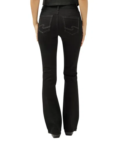 Silver Jeans Co. Women's Avery High Rise Curvy Fit Bootcut Jeans In Black