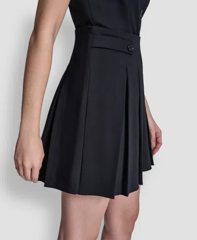 Dkny Women's Pleated Mini Skirt In Blue