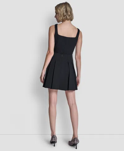 Dkny Women's Pleated Mini Skirt In Blue