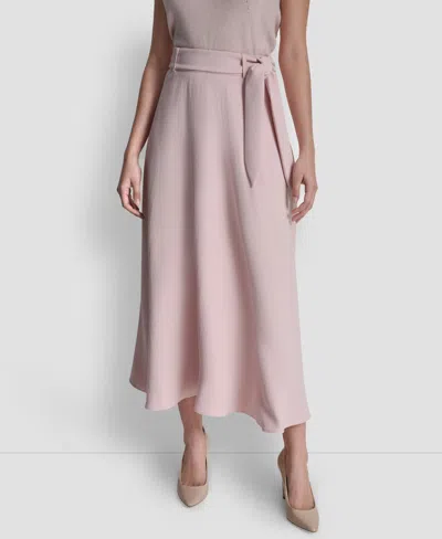 Dkny Women's Maxi Skirt With Bow Tie In Pink