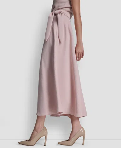 Dkny Women's Maxi Skirt With Bow Tie In Pink
