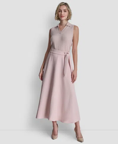 Dkny Women's Maxi Skirt With Bow Tie In Pink