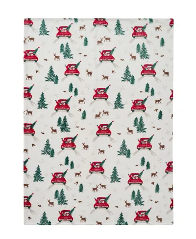 Hallmark Santa Printed Plush Throw, 50" X 70"