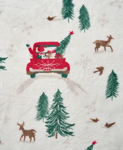 Hallmark Santa Printed Plush Throw, 50" X 70"