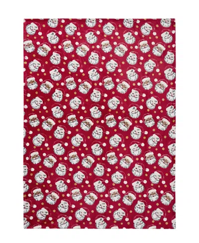 Hallmark Santa Printed Plush Throw, 50" X 70"