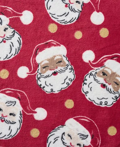 Hallmark Santa Printed Plush Throw, 50" X 70"