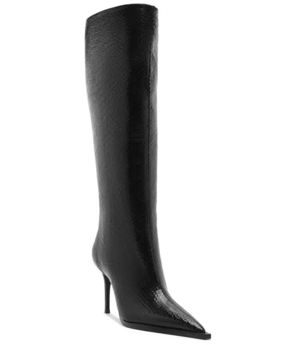 Schutz Women's Mary Zipper Knee High Boots In Black