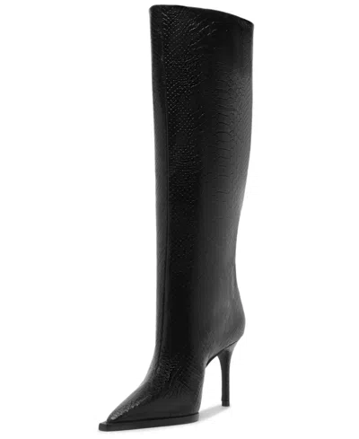 Schutz Women's Mary Zipper Knee High Boots In Black