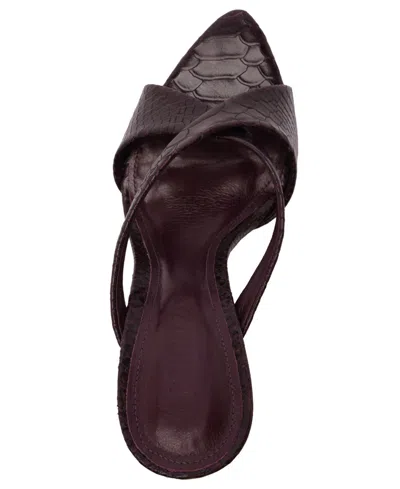 Schutz Glenda Mule Heel In Dark Plum, Women's At Urban Outfitters In Purple