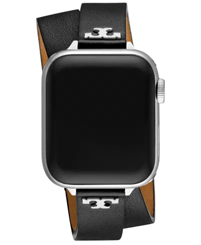 Tory Burch T Double Wrap Band For Apple Watch® In Black