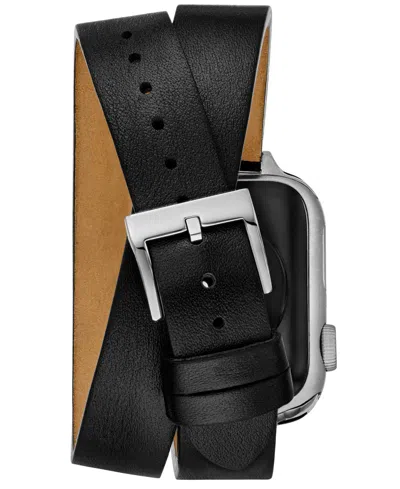Tory Burch T Double Wrap Band For Apple Watch® In Black