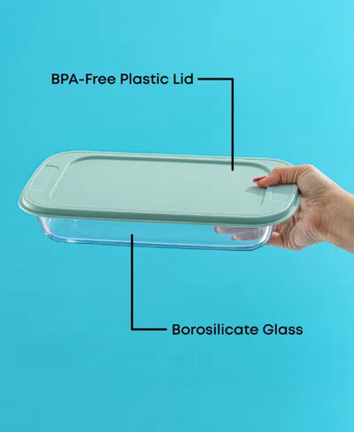 Joyjolt Borosilicate Glass Oven Dishes With Lids, Set Of 4 In Green