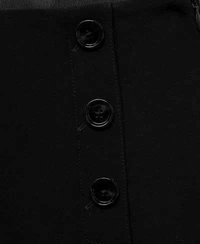 Mango Women's Buttons Detail Wide Leg Pants In Black