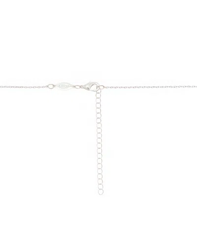 Disney Peanuts Snoopy Crystal Heart Pendant Necklace In Metallic