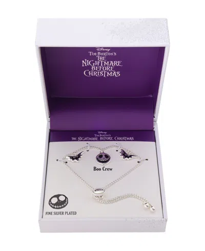 Disney Nightmare Before Christmas Charm Adjustable Bolo Bracelet In Silver
