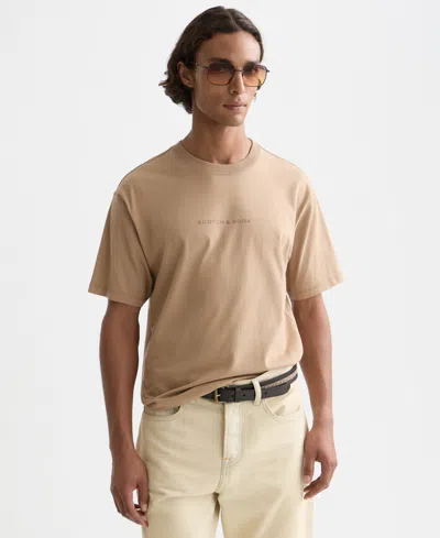 Scotch & Soda Men's Seasonal Crewneck T-shirt In Brown