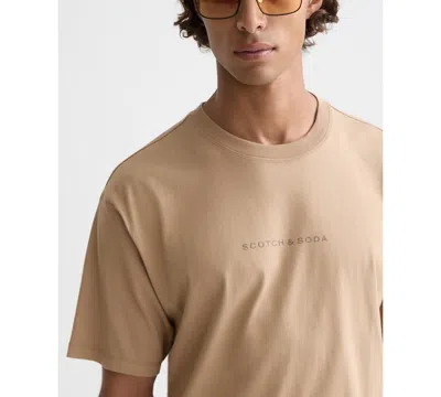 Scotch & Soda Men's Seasonal Crewneck T-shirt In Brown