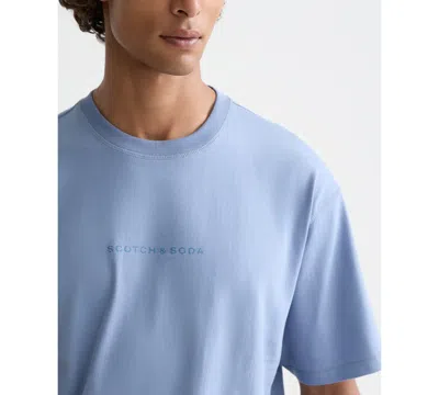 Scotch & Soda Men's Seasonal Crewneck T-shirt In Blue