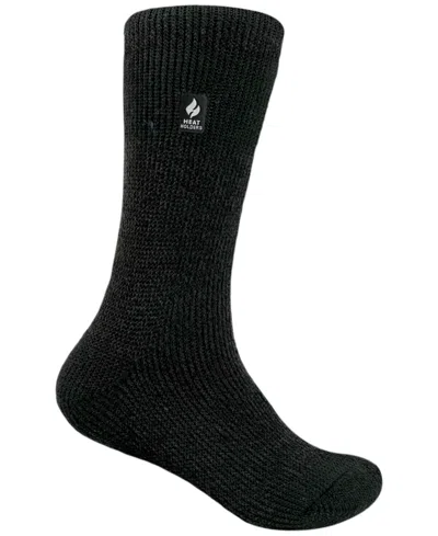 Heat Holders Boys' And Girls' 4-20 Jayden Solid Crew Socks In Black