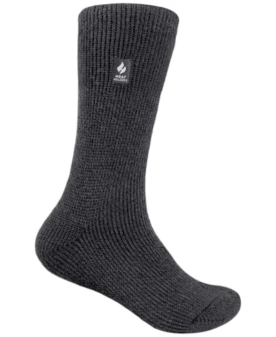 Heat Holders Boys' And Girls' 4-20 Jayden Solid Crew Socks In Black