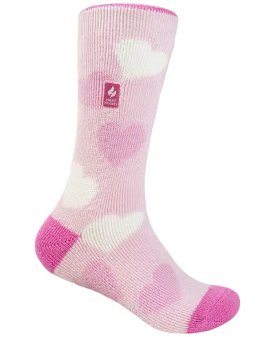 Heat Holders Boys' And Girls' 4-20 Harper Hearts Crew Socks In Multi