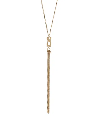 Steve Madden Gold Signature Logo Y Necklace In Gold