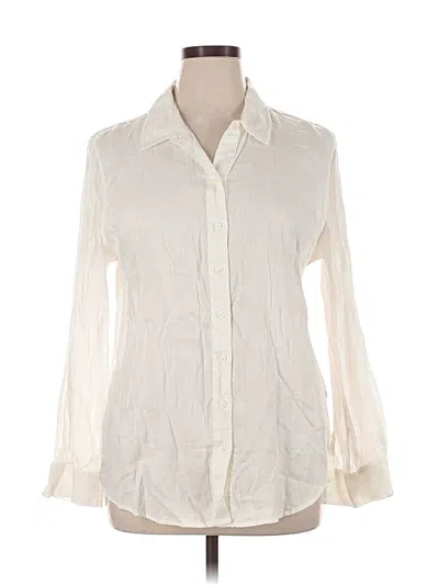 Pre-owned Workshop Republic Clothing Long Sleeve Blouse In White