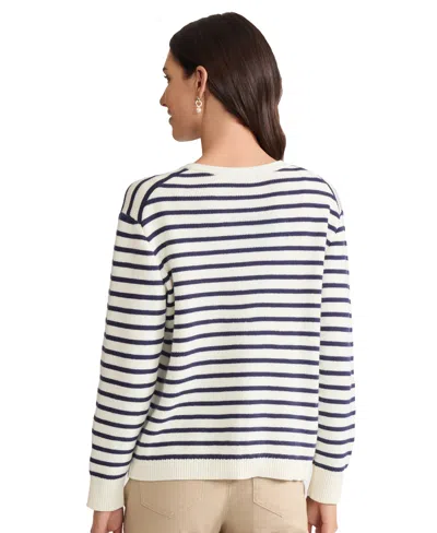 Jones New York Petite Button Front Long-sleeve Cardigan Sweater In White